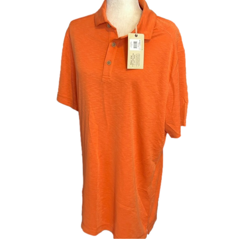 NWT Ocean & Coast Orange Pullover Polo L